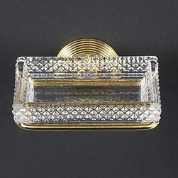 Cristal et Bronze 2055 Cannele Wall Mounted Soap Dish Holder Lead Crystal "D" Di - Soap Dishes & Holders