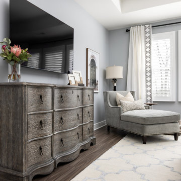 Charcoal Board and Batten with Chaise Master Bedroom