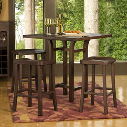 Tulip Pub Set | Black Walnut - Bar Stools And Counter Stools