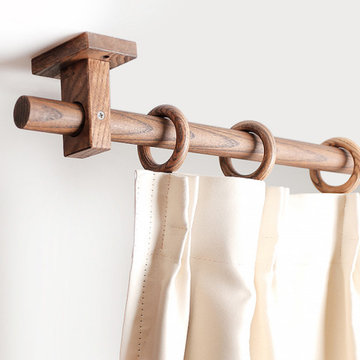 QYT22A High quality Ceiling/Wall Wooden Curtain Rod Brackets