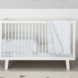 Pitter Patter Mint Cot Bumper - Baby Bedding