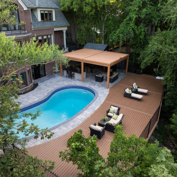 Elegant Poolside Outdoor Living Retreat