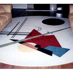 Kandinsky Style Round Custom Rug - Area Rugs
