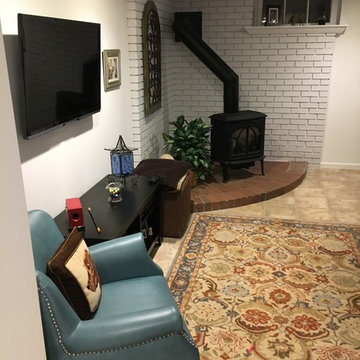 Changing a 1940 basement to rec-room and full bath Stephan Krentz design & built