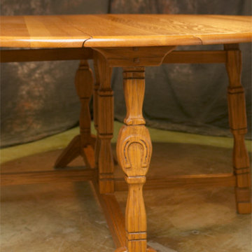 Oak Drop-Leaf Table with Water Damage - Repaired and Refinished