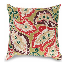 Essentials by DFO - Zinnia Sari Small Square Outdoor Pillow - Outdoor Cushions And Pillows