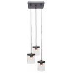 Toltec Lighting - Toltec Lighting 3212-ES-530 Nouvelle - Three Light Cord Mini Pendant - Canopy Included: Yes