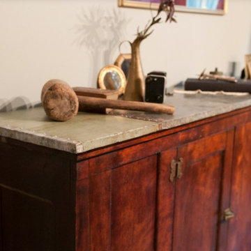 Salvaged Apothecary Cabinet Transformed into a Modern Sideboard