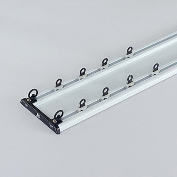 CHRY36 White/Black Concealed Aluminium Ceiling Double Curtain Tracks