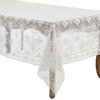 Delicate Crochet Tablecloth, White, 65"x120"