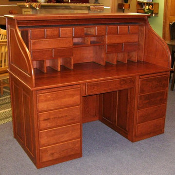 Cherry Roll Top Desk