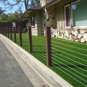 Endwood Vinyl Semi-Privacy Fence & Stainless Steel Cable Railing