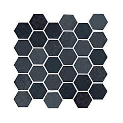 2" Noir Hexagon Tile - Wall And Floor Tile