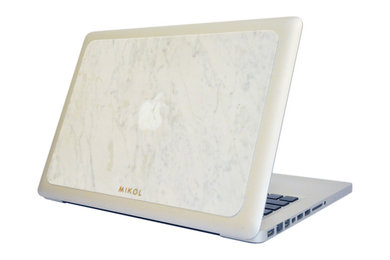 MIKOL 100% real Carrara White marble Macbook cover
