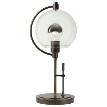 Hubbardton Forge 274120-1060 Pluto Table Lamp in Modern Brass