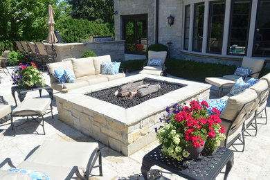 Design ideas for a mediterranean patio in Chicago.