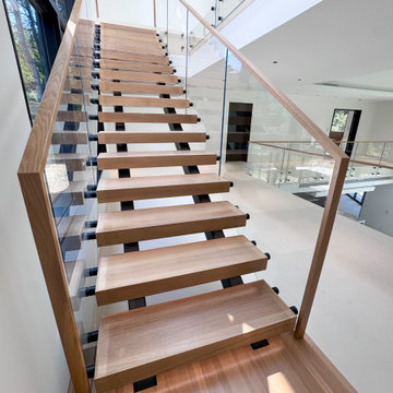 Project #126 | Contemporary Staircases with Integrated LEDs & Glass Railing