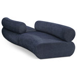 Meridian Furniture - Bale Cream Chenille Fabric Modular Sofa, Navy, 2-Piece, S-Shaped - Experience the perfect fusion of style and coziness with this Bale navy chenille fabric modular sofa, a standout piece from the Bale collection. A seamless combination of form and function, this sofa offers an inviting place to relax and curl up with a good book. Its luscious soft navy chenille upholstery exudes sophistication and provides unrivaled comfort. The sofa's upholstery has a cross-hatched design for a unique texture, adding to its aesthetic beauty in the living room, study, or lounge.