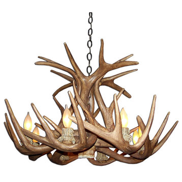 Reproduction Antler Whitetail Chandelier Light, RS-1
