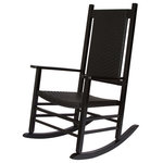 Shine Company - Hampton Porch Rocker, Black - Bring your relaxing outdoor experience to life with the sturdy Hampton Porch Rocker from Shine Company, coated to protect against rain, heat, and sun.  It is strong enough to withstand the elements without sacrificing the classic look you love. Max capacity 250 pounds.  Rust-resistant hardware and assembly instructions are included.