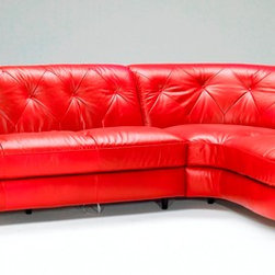 Natuzzi Editions Contemporary Leather Sectional Sofa B530 - Sectional Sofas