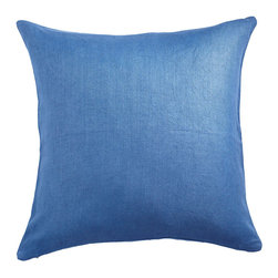 LINEN PILLOW COVER &ndash; INDIGO SQUARE - NEW - Products