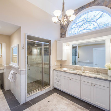 Master bathroom before & after