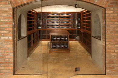 Wine cellar - contemporary wine cellar idea in New York