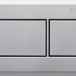 Geberit Brushed Chrome Dual Flush Pneumatics Flush Plate - Bathroom Fixtures