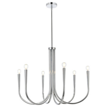 Living District Layne 30" Chandelier in Chrome