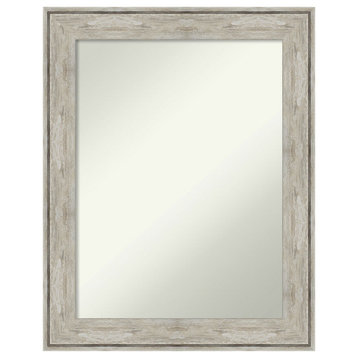 Crackled Metallic Non-Beveled Bathroom Wall Mirror - 23 x 29 in.