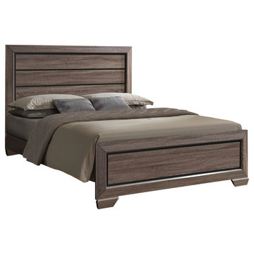 Lyndon Bed, Weathered Gray Grain, Queen