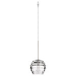 WAC Lighting - Clarity LED 1-Light Quick Connect Pendant With Clear Hand Blown Glass, Chrome - Clarity - Cosmopolitan Collection. Lovingly created by hand by Germany�s finest glass blowers, the Clarity art glass pendant demonstrates dazzling spectral properties and can be mounted for use on track, rail or canopies.