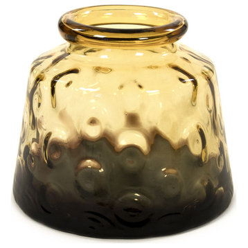 Amber Ombre Glass Jar Amber, Small