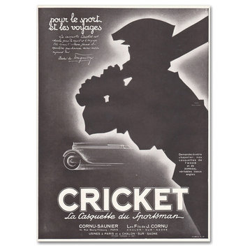Vintage Apple Collection 'Cricket Mens Hats' Canvas Art, 24x18
