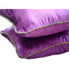 Purple Outdoor Pillows 20"x20" Shimmer Pillow Covers, Velvet, Purple Shimmer