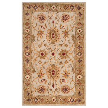 Safavieh Antiquity Collection AT816 Rug, Gray Beige/Sage, 3'x5'