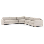 Four Hands - Boone 3-Piece Sectional,Large - Sink-right-in seating ideal for daily lounging, with grey performance-grade upholstery exclusive to Four Hands.