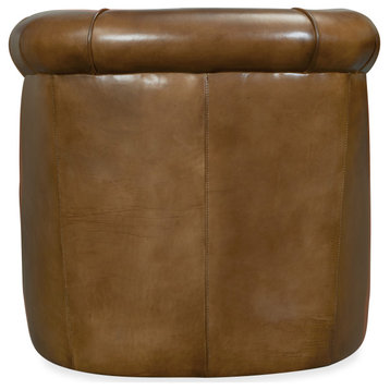 Axton Swivel Leather Club Chair