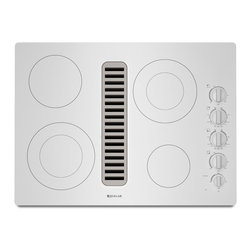 Jenn-Air 30" Electric Radiant Downdraft Cooktop, Frost White | JED3430WF - Cooktops