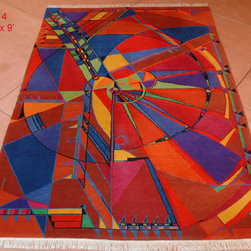 Custom hand knotted rug designs - Rugs