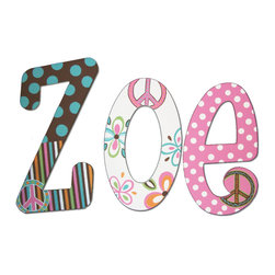 Peace Theme Wooden Letters - Wall Letters