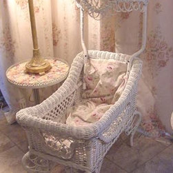 Painted Vintage Wicker Baby Bed - Products