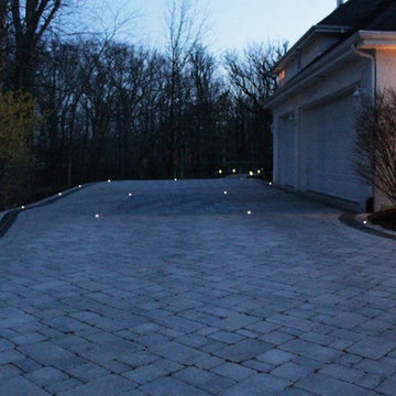 Paver Driveway with LEDs
