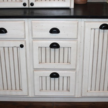 Bead Board Base Cabinet With Rollout