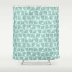 Lily Pad Sea Foam Green Shower Curtain - Shower Curtains
