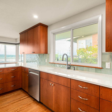 Bright and Airy Kitchen with Tacoma Narrows Bridge View