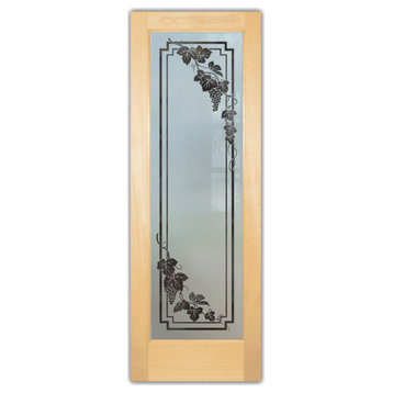 Pantry Door - Vineyard Grapes Cascade - Maple - 24" x 96" - Book/Slab Door