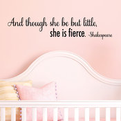 Little but Fierce Wall Quotes Decal Black