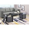 Home Square 4-Piece Set with Reversible Sleeper Sofa & Coffee Table Set
